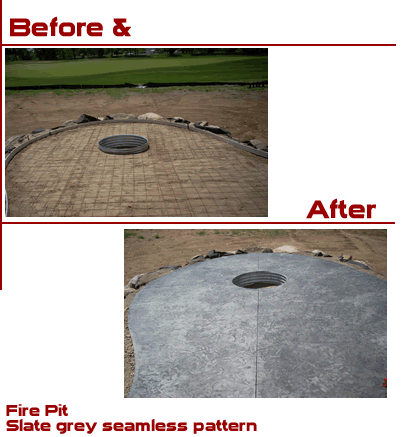 Stamped Concrete Fire pit